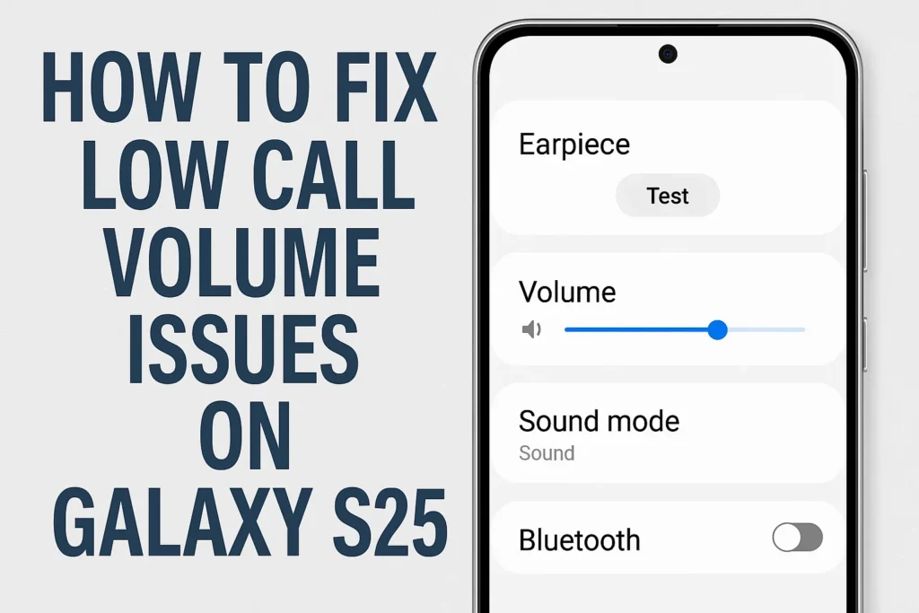 How to Fix Low Call Volume Issues on Galaxy S25