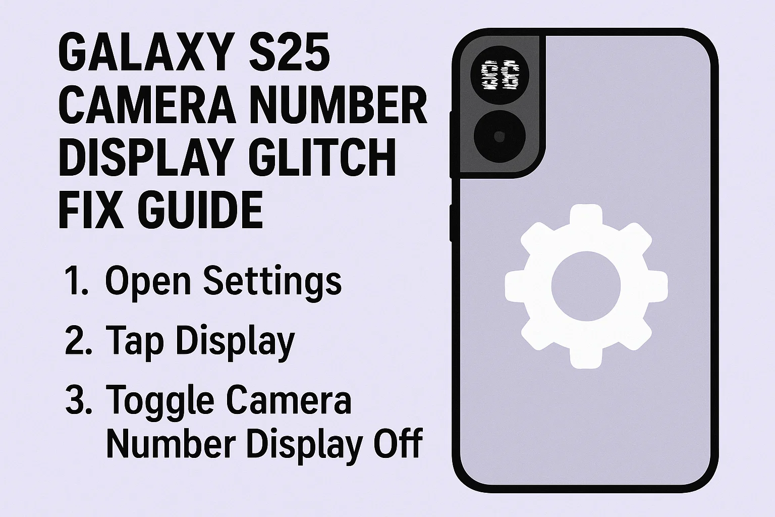 Galaxy S25 Camera Number Display Glitch Fix Guide