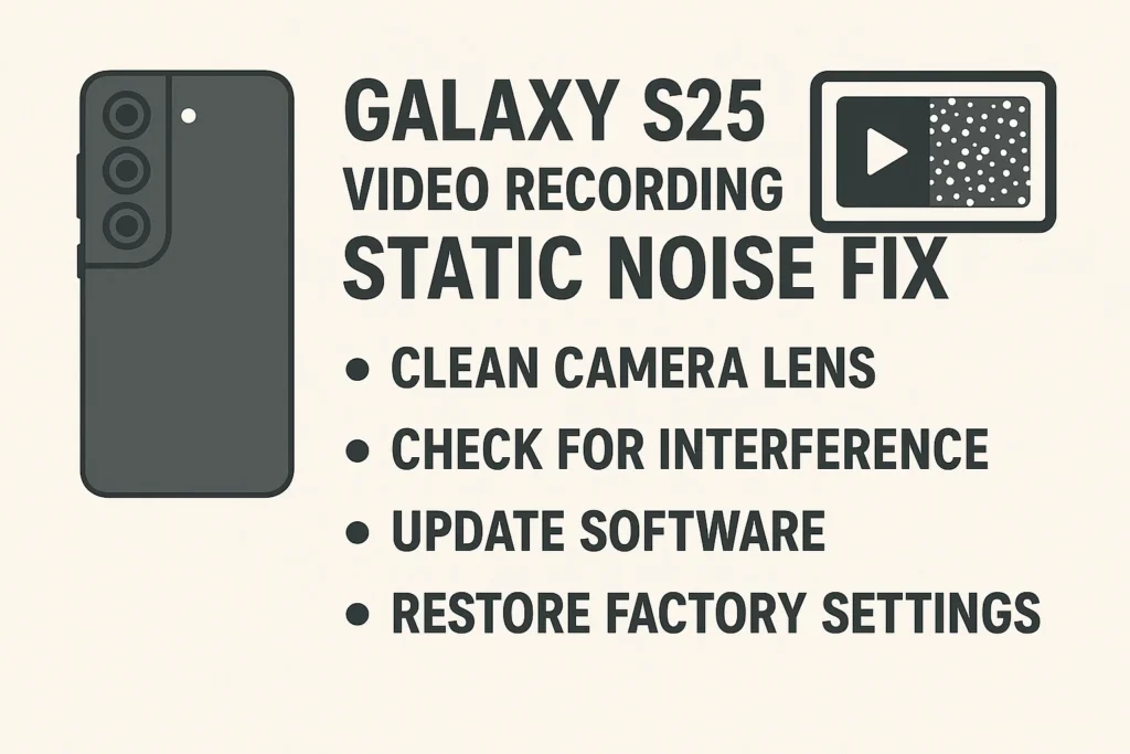 Galaxy S25 Video Recording Static Noise Fix Solutions