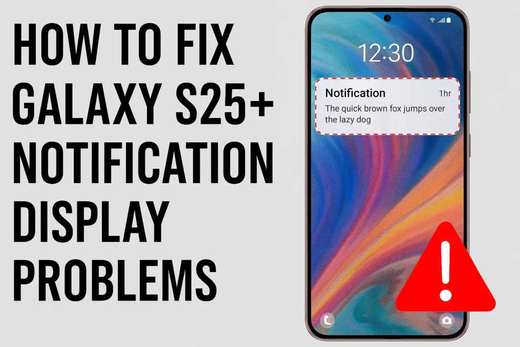 How to Fix Galaxy S25+ Notification Display Problems