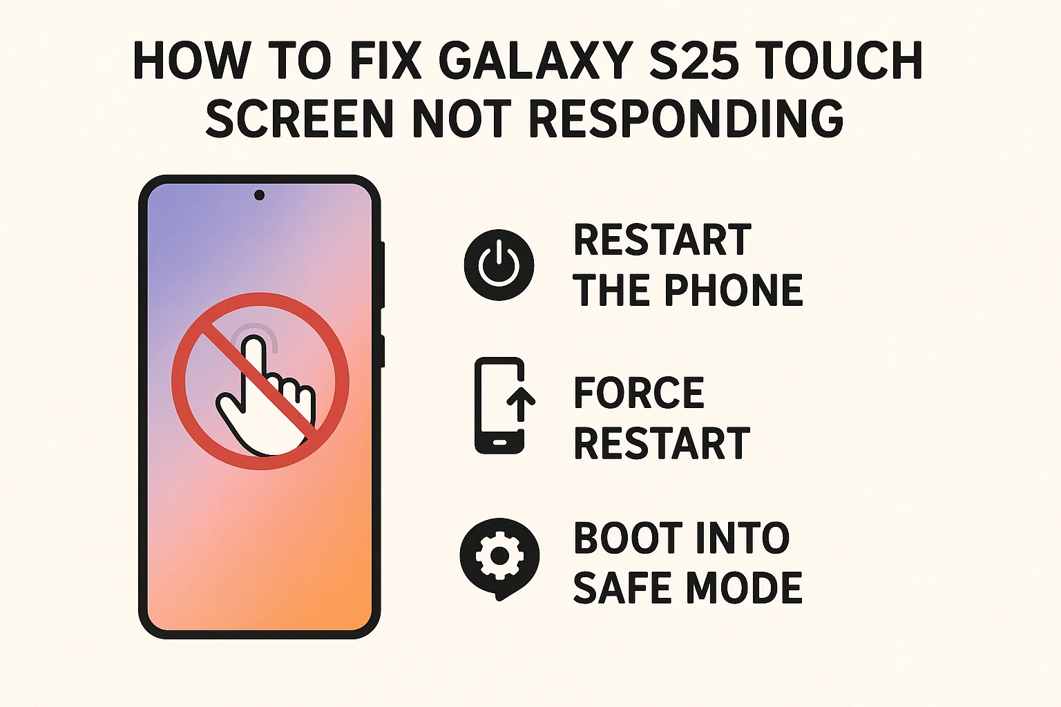 How to Fix Galaxy S25 Touch Screen Not Responding