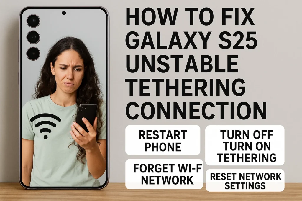 How to Fix Galaxy S25 Unstable Tethering Connection